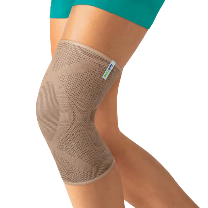 Opaska na kolano Actimove Everyday Supports z zakrytą rzepką, bezszwowa konstrukcja, anatomiczny kształt, unikalna strefa pod kolanem Motion-Comfort-Zone, gwarantujące doskonałe dopasowanie oraz swobodę ruchu