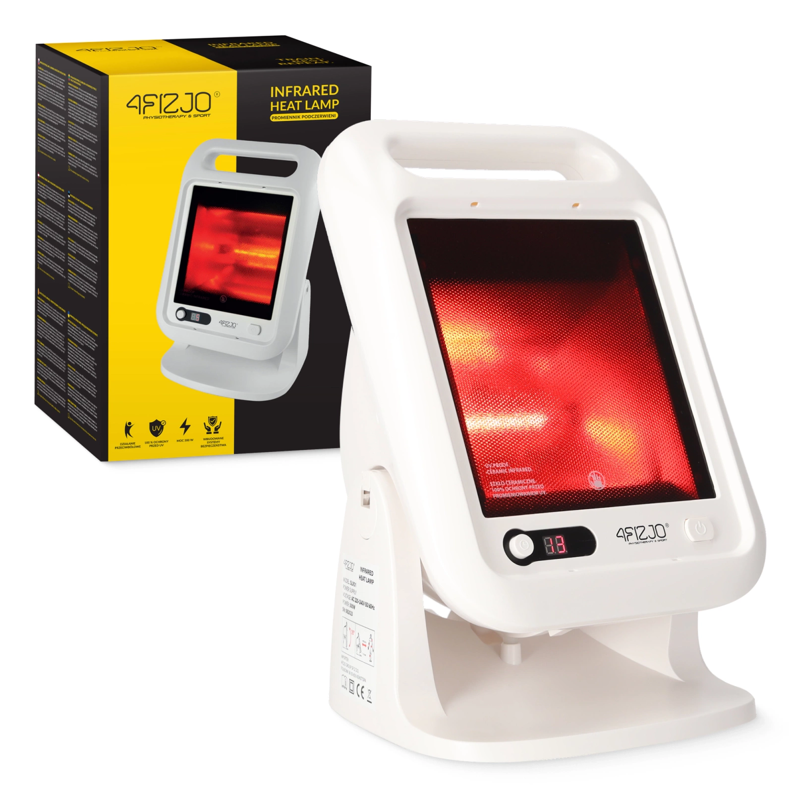 Lampa terapeutyczna Sollux 300 W – medyczna lampa na podczerwień do głębokiej fototerapii, z filtrem UV, timerem i regulacją kąta nachylenia dla precyzyjnego leczenia bólu, stanów zapalnych i zaburzeń krążenia