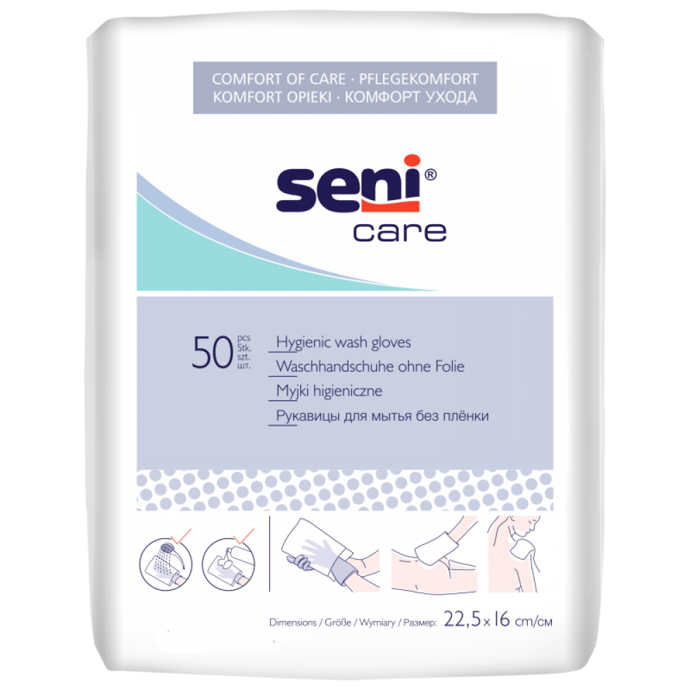 Myjki higieniczne niepodfoliowane Seni Care (50 szt.)